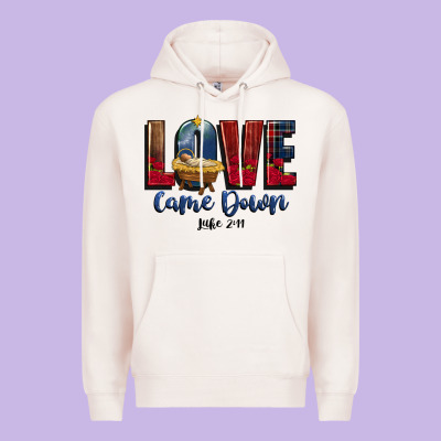Love Came Down Luke 2 11 Premium Hoodie Designed By Cowgirlartshop