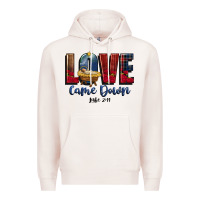 Pale Pink love came down luke 2 11 Premium Hoodie - CowGirlArtShop
