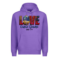 Purple love came down luke 2 11 Premium Hoodie - CowGirlArtShop