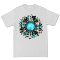 Dove Grey western sunflower gemstone Premium Tee - JahusDesignShop