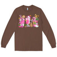 Chestnut Pink Christmas Coffee Cups Bbs Long Sleeve Tee - BundleAndBundleShop
