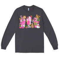 Smoke Pink Christmas Coffee Cups Bbs Long Sleeve Tee - BundleAndBundleShop