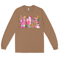 Toasted Coconut Pink Christmas Coffee Cups Bbs Long Sleeve Tee - BundleAndBundleShop