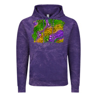 Cloud Purple mardi gras leopard gemstone background Vintage Hoodie - RanaPortraitStore