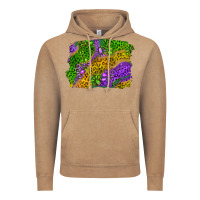 Vintage Coffee mardi gras leopard gemstone background Vintage Hoodie - RanaPortraitStore