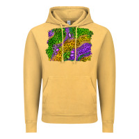 Vintage Mustard mardi gras leopard gemstone background Vintage Hoodie - RanaPortraitStore