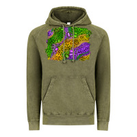 Vintage Olive mardi gras leopard gemstone background Vintage Hoodie - RanaPortraitStore