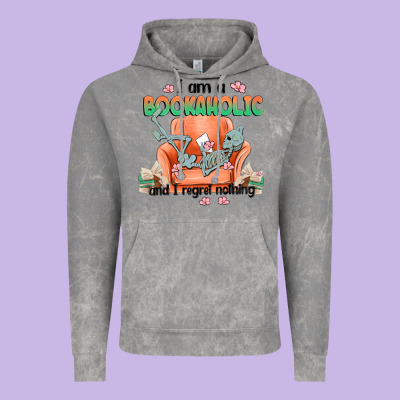 Bookaholic Vintage Hoodie Designed By Maliassmallbusiness