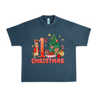 Midnight Navy red christmas bunny 1st christmas Urban Heavy Tee - MaliasSmallBusiness