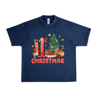 Navy red christmas bunny 1st christmas Urban Heavy Tee - MaliasSmallBusiness
