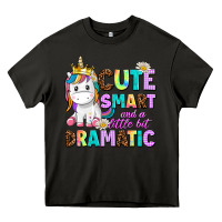 Asphalt cute smart and a little bit dramatic unicorn Heavy Core Tee - AdoDesignShop