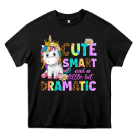 Black cute smart and a little bit dramatic unicorn Heavy Core Tee - AdoDesignShop