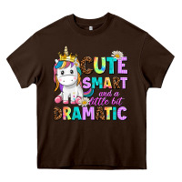 Chocolate Brown cute smart and a little bit dramatic unicorn Heavy Core Tee - AdoDesignShop