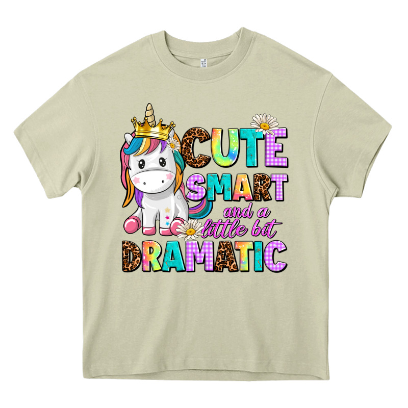 Cute Smart And A Little Bit Dramatic Unicorn Heavy Core Tee by AdoDesignShop | Teevron