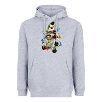 Heather Grey christmas cow gnome Heavyweight Hoodie - CowGirlArtShop