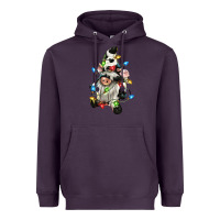 Plum christmas cow gnome Heavyweight Hoodie - CowGirlArtShop
