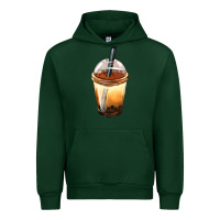 Forest Green Bobba cup Urban Hoodie - FaDigitalArtStudio