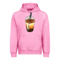 Fuchsia Pink Bobba cup Urban Hoodie - FaDigitalArtStudio