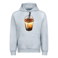Heather Grey Bobba cup Urban Hoodie - FaDigitalArtStudio