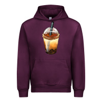 Mauve Wine Bobba cup Urban Hoodie - FaDigitalArtStudio