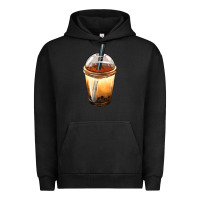 Pigment Black Bobba cup Urban Hoodie - FaDigitalArtStudio