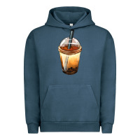 Pigment Midnight Navy Bobba cup Urban Hoodie - FaDigitalArtStudio