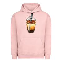 Pigment Salmon Bobba cup Urban Hoodie - FaDigitalArtStudio