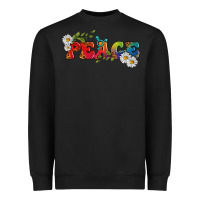 Black Lgbtq Peace With Daisy Heavyweight Sweatshirt - BundleAndBundleShop