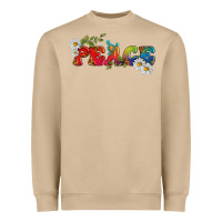 Mushroom Lgbtq Peace With Daisy Heavyweight Sweatshirt - BundleAndBundleShop