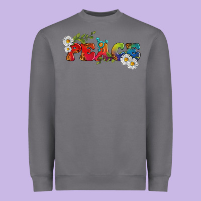 Lgbtq Peace With Daisy Heavyweight Sweatshirt Designed By Bundleandbundleshop