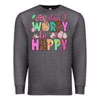 Charcoal Heather Don't worry be happy Easter Day Premium Sweatshirt - HowdyJamesFarm