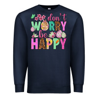 Navy Don't worry be happy Easter Day Premium Sweatshirt - HowdyJamesFarm