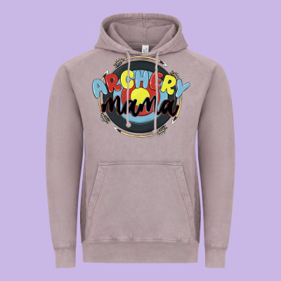 Archery Mama Vintage Hoodie Designed By Maliassmallbusiness