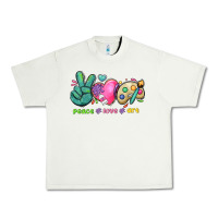 Pistachio peace love art Urban Heavy Tee - NancyCooperArtShop