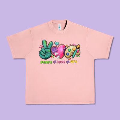 Peace Love Art Urban Heavy Tee Designed By Nancycooperartshop