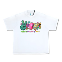 White peace love art Urban Heavy Tee - NancyCooperArtShop