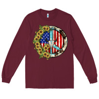 Burgundy Peace sign Long Sleeve Tee - JahusDesignShop