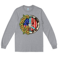 Heather Grey Peace sign Long Sleeve Tee - JahusDesignShop
