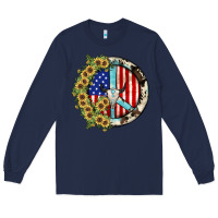 Navy Peace sign Long Sleeve Tee - JahusDesignShop