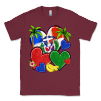 Burgundy dominican repuclic hearts Classic Tee - NancyCooperArtShop