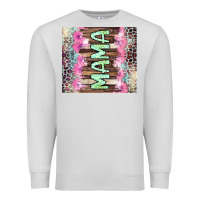 Dove Grey Mama leopard Premium Sweatshirt - CowGirlArtShop