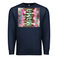 Navy Mama leopard Premium Sweatshirt - CowGirlArtShop