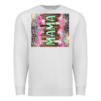 Oatmeal Heather Mama leopard Premium Sweatshirt - CowGirlArtShop