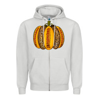 Dove Grey Softball Pumpkin Zipper Hoodie - texasbilliewilder