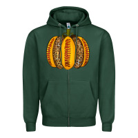 Sports Green Softball Pumpkin Zipper Hoodie - texasbilliewilder