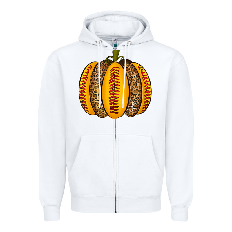 Softball Pumpkin Zipper Hoodie by texasbilliewilder | Teevron