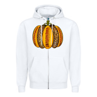 White Softball Pumpkin Zipper Hoodie - texasbilliewilder