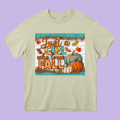 Just A Girl Who Loves Fall Mousepad Heavy Core Tee Designed By Bundleandbundleshop