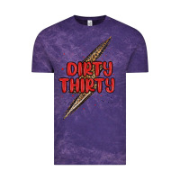 Cloud Purple dirty thirty lightning bolt Vintage Tee - MaliasSmallBusiness