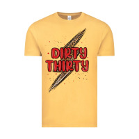 Vintage Mustard dirty thirty lightning bolt Vintage Tee - MaliasSmallBusiness